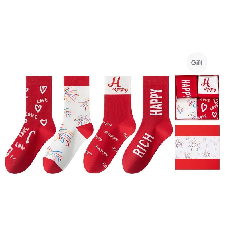 MIIOW Mid Calf Socks Women's Box 4 Pack-12