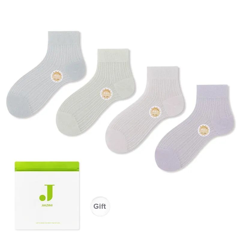 JIAZINI Ankle Socks Women's 4 Pack-18