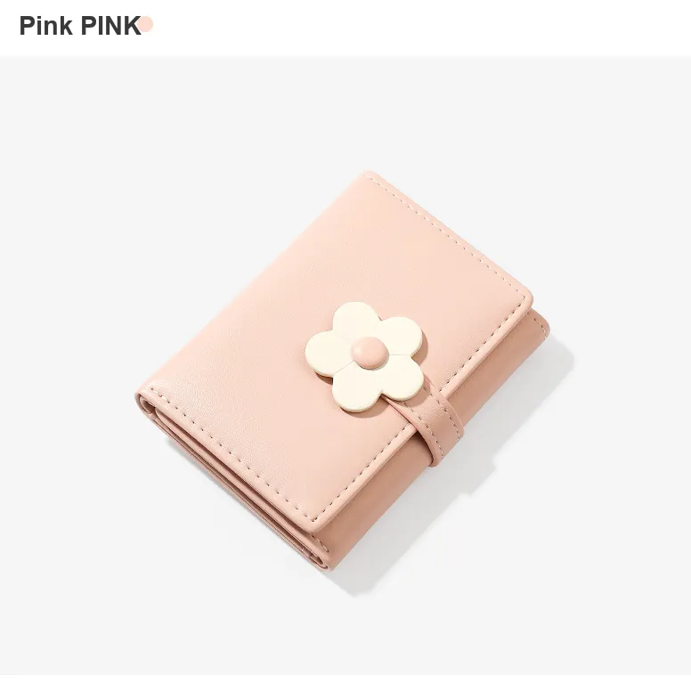 Worm's Home Pu Card Holder Regular Women's Black/Pink/Blue/Yellow/Green-5
