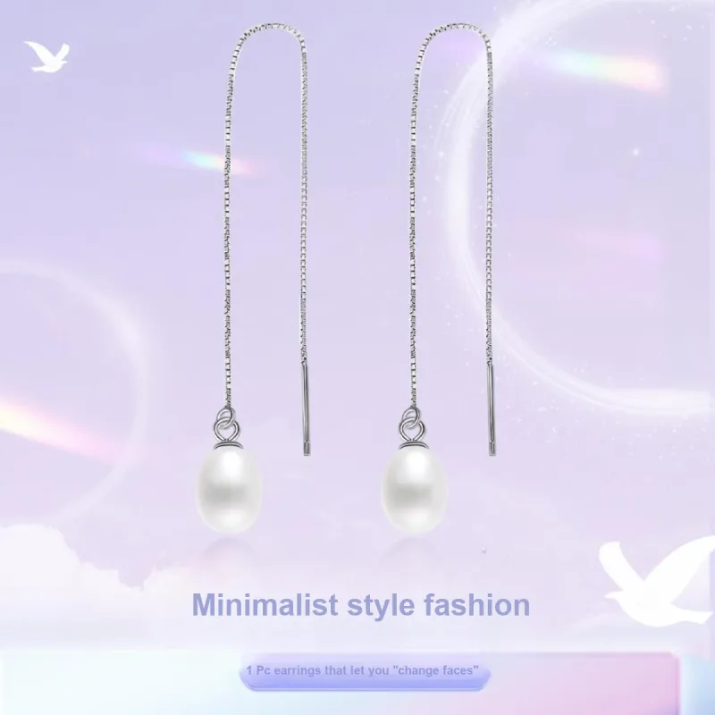 LAOMIAO Pearl Drop Earrings Women's-2
