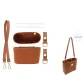 Cognac Liner+Underarm Shoulder Strap+Abrasion-Resistant Buckle+Protective Ring