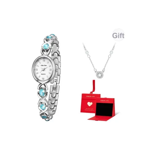 Clip Clop Кварцевый механизм сплав ремешок женские часы белый циферблат