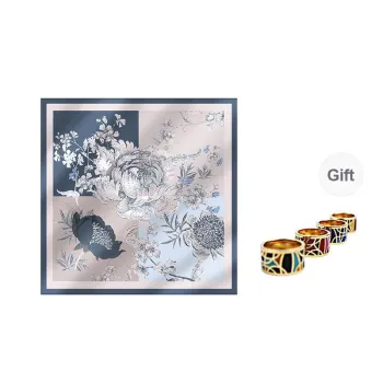 MARJAKURKI Silk Large Scarf Women's
