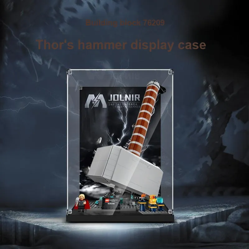 LIGHT YOUR BRICKS LeiYiBai Compatibility Building Block 76209 Thor's Hammer Display Case Model Accessories-1
