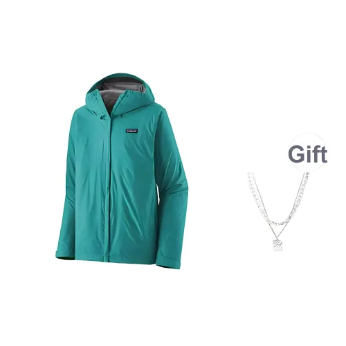 Patagonia Hiking Series Windbreaker Jackets Unisex Subtidal Blue Comes With Necklace