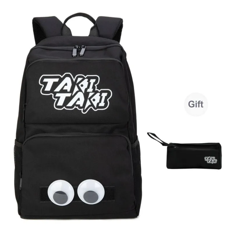 TAKI Oxford Computer Backpack Unisex Classic Black/Haze Blue/Red-6