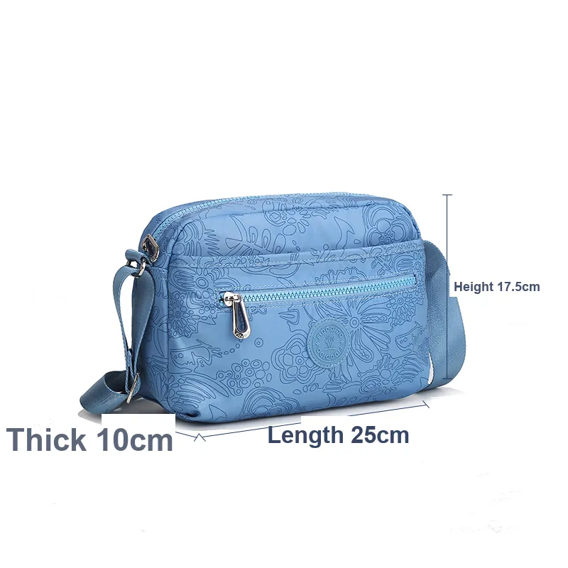 FIDO DIDO Oxford Crossbody Bag, Shoulder Bag Women's Blue-5