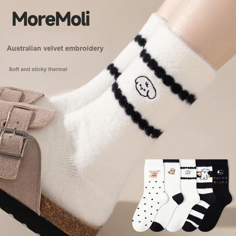 Moremoli Mid Calf Socks Women's 3 Pack-4