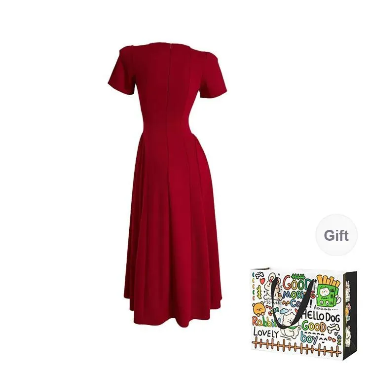 OURUOKE Short Sleeved Dress Women's-1