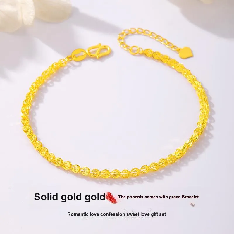 DAIRUO Practical Advanced Elegant Jewelry Delicate Versatile Solid Gold Fixed Price Bracelets Women's-1