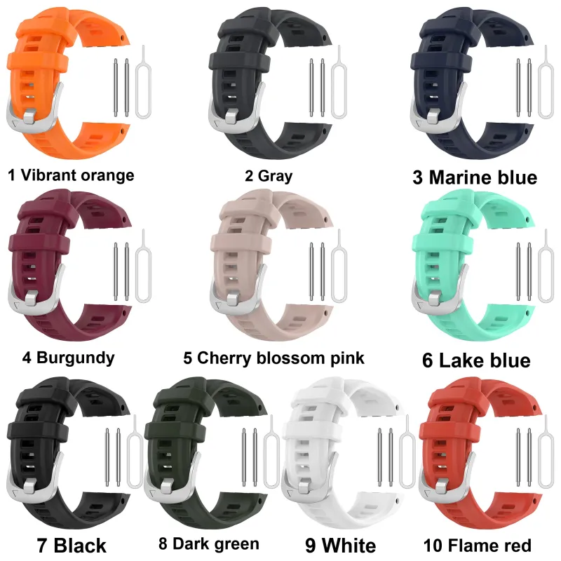 CHRROTA Watch Bands Compatible With All Devices 20mm Silicone Material-2