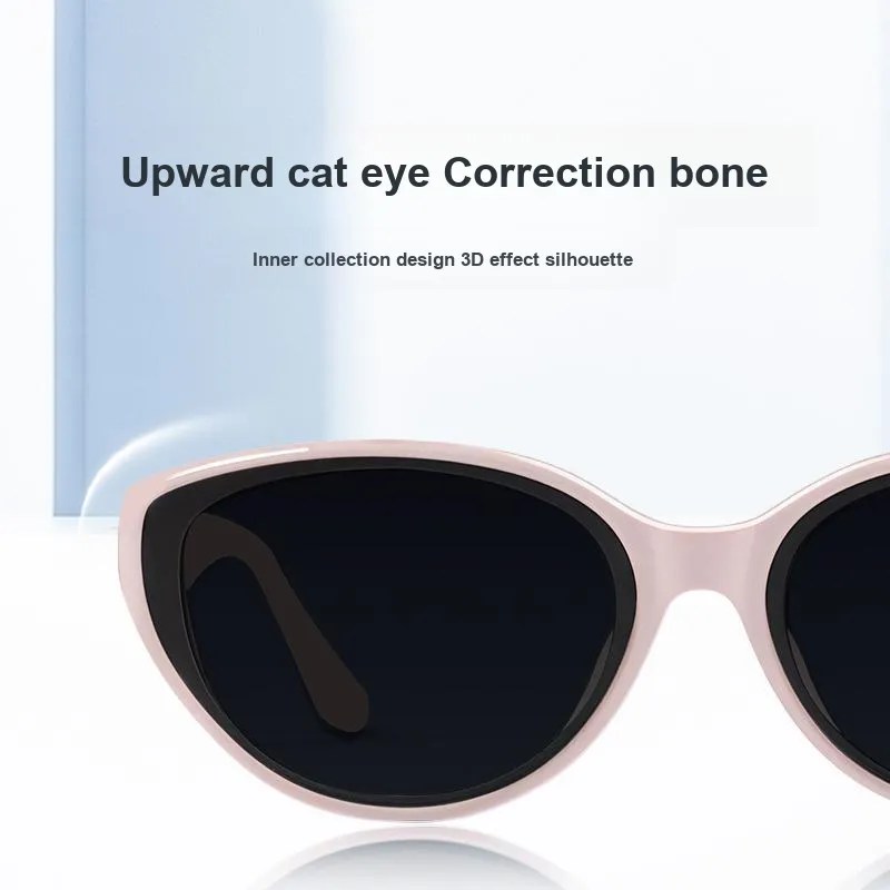 LOHO Plate Frame Cat Eye Driving Outdoors Travel Photography Sun Protection Ultraviolet Sunglasses Unisex-3