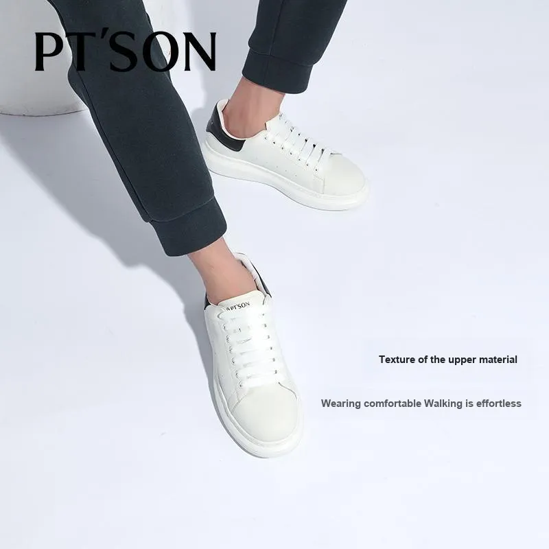 PT'SON Cushioning, Abrasion Resistant, And Waterproof Low Top Skateboard Shoes Men's Ecru-3