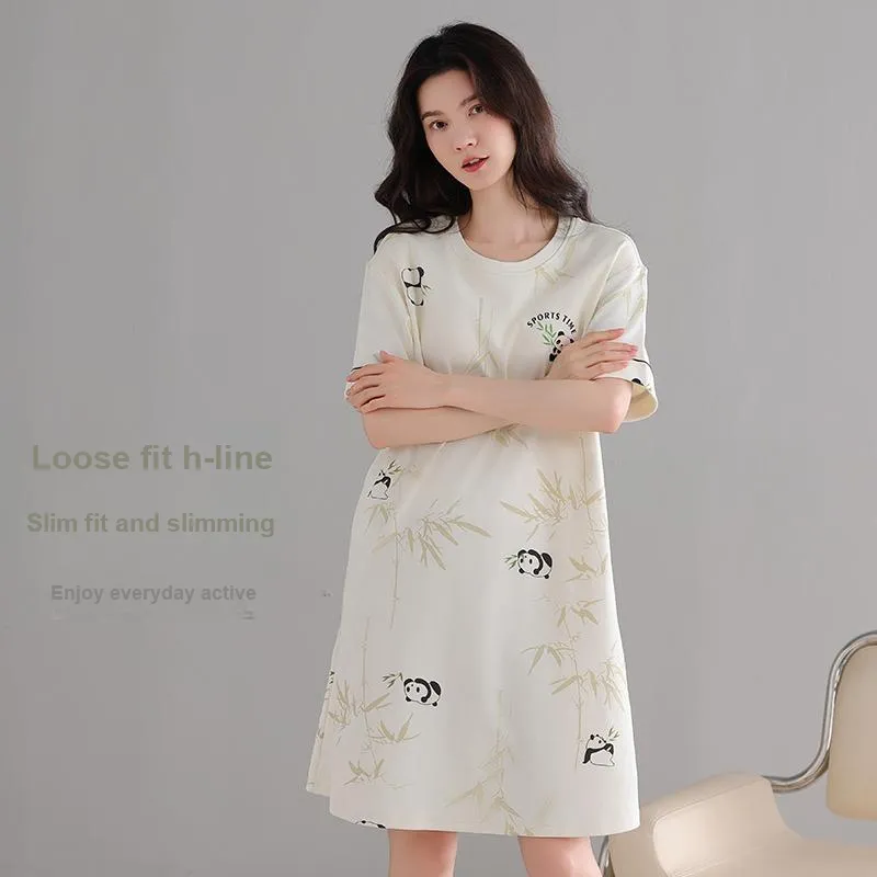 FENTENGCARE Nightgown Women's Apricot-1