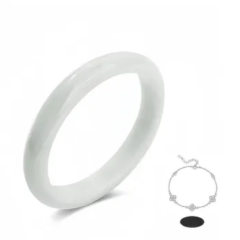 Seven Little Craftsmen Bean Type Jadeite Bangles Women's