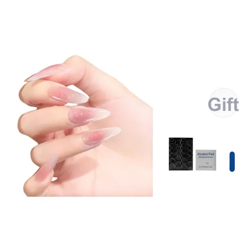 OUYUJI Ручной работы Готовый товар Съемный False Nail False Nail Миндаль Овал MID Длина Кожа Smudge Стиль Instagram