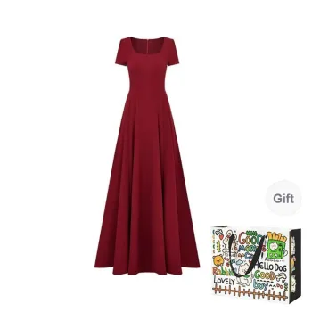 OURUOKE Short Sleeved Dress Women's