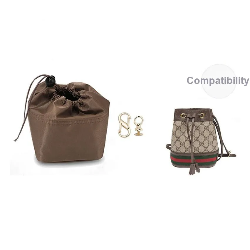 Luxury Care Artisan Workshop Nylon Bag Strap Bag Insert Women's Brown/Black