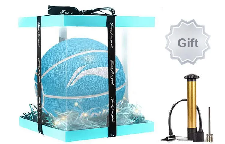LiNing Badfive PU Basketball Blue Size 7 Training Unisex-12
