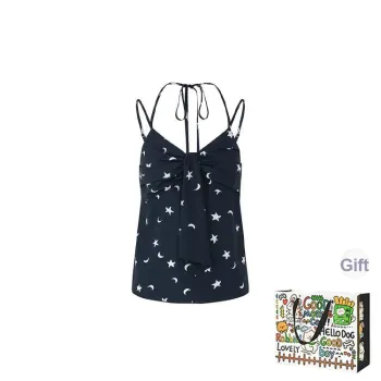 OURUOKE Camisoles Women's Navy Blue Shopping Bag