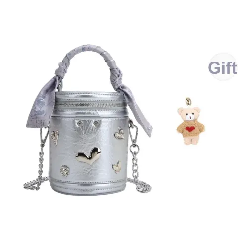 BUHOWE Полиуретан ПУ (полиуретан) Сумка через плечо Сумка Обычная Женская Серебряный Черный