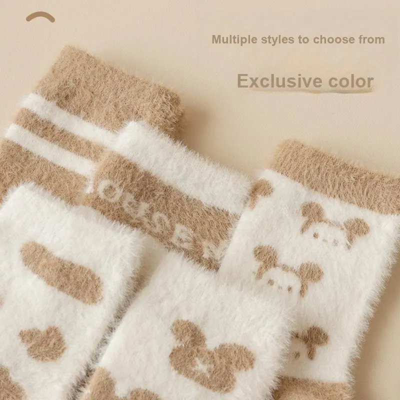 Top Melon Mid Calf Socks Women's 5 Pack Coffee-4