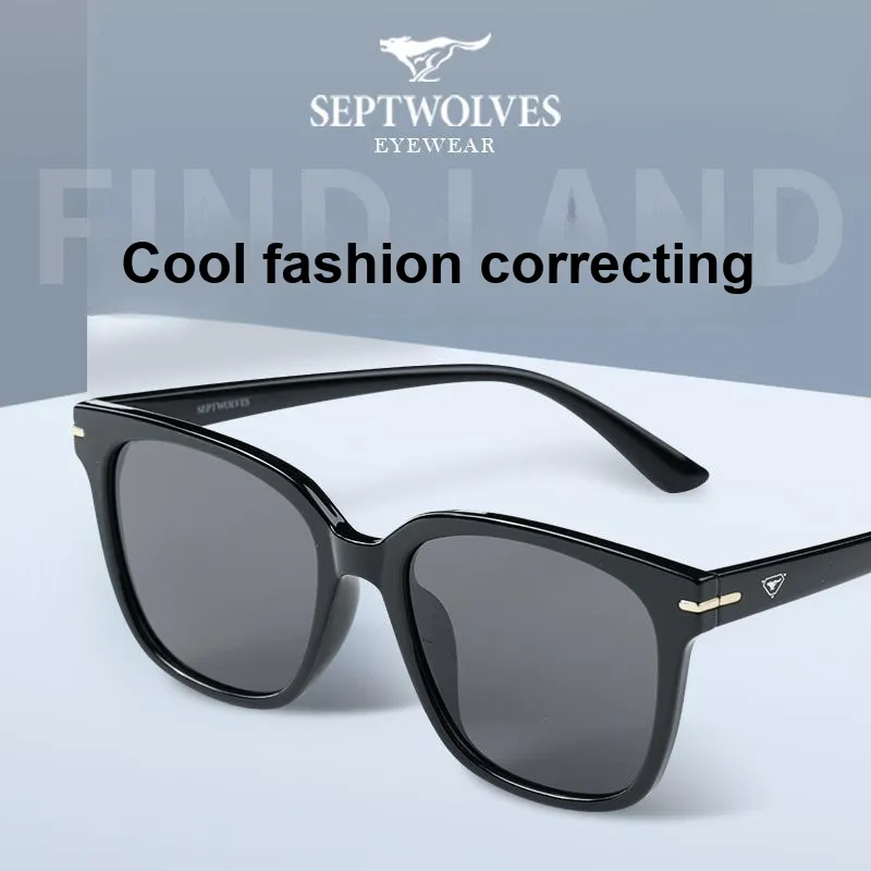 SEPTWOLVES TR/Memory Plastic Square Sunglasses Unisex-1