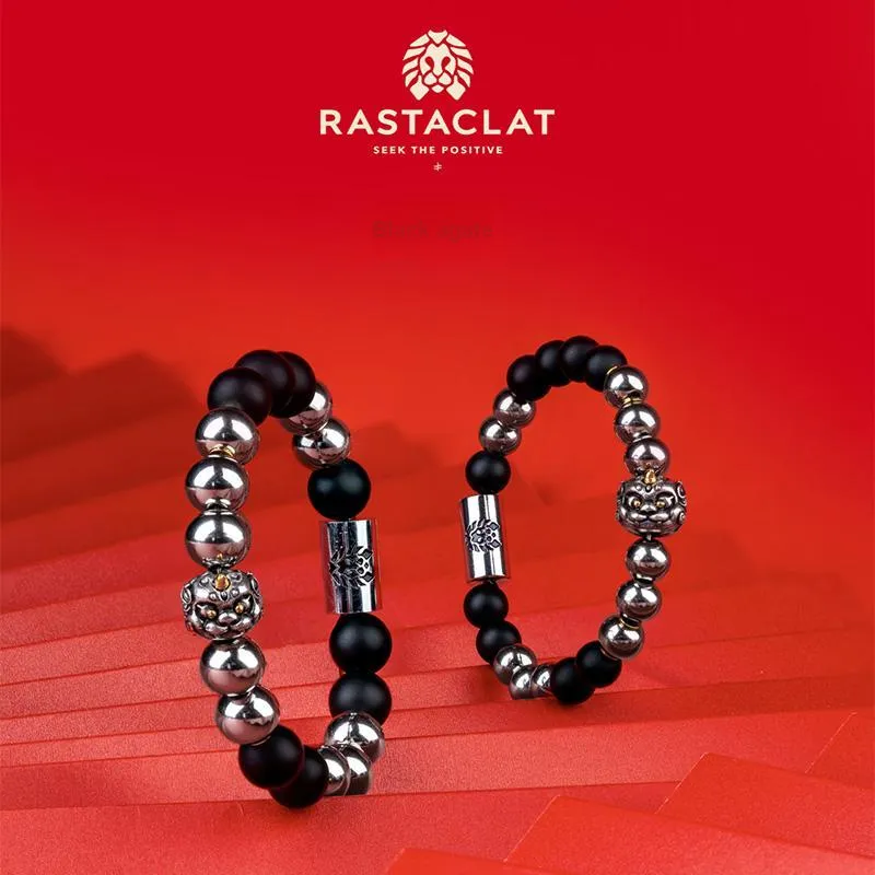 Rastaclat Agate Small Lion Chinese Style Beaded Bracelet Unisex-7