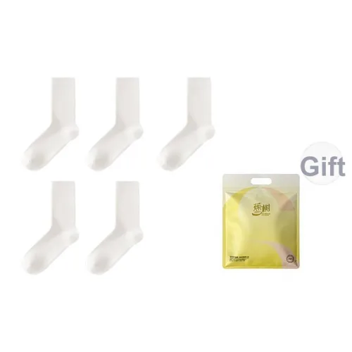 Jiaoshu Носки Crew Женская Сумка для покупок 5 пар