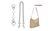 (Silver) Four-Leaf Clover Extender Chain+Decorative Chain 45cm