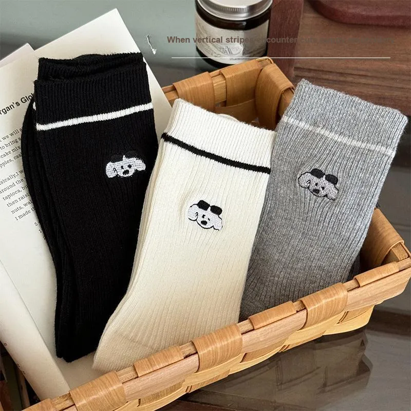 AOKANG Mid Calf Socks Women's 3 Pack-34