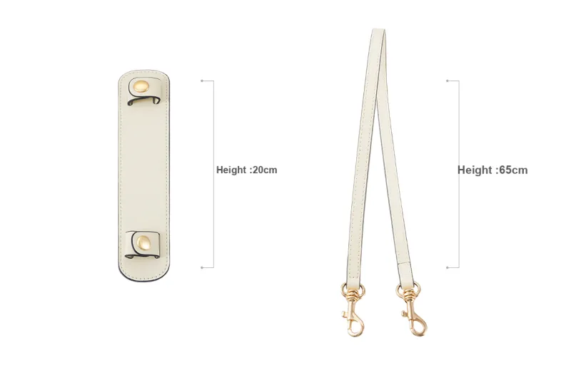 Lan Bao Fan Microfiber Shoulder Strap, Felt Liner Bag Strap Women's Ecru-32