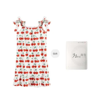 Red Beans At Home Nightgown Women's Shopping Bag Ecru