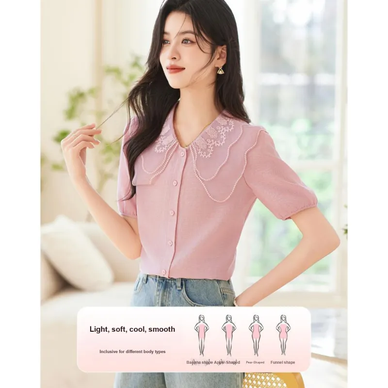 Like The Age Of Water Shirt Women's Pink-3