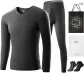 Modal Cotton Clothing Sets (Black) Antibacterial & Anti-Mite/Includes 2 Pack Cotton Socks+Shopping Bag
