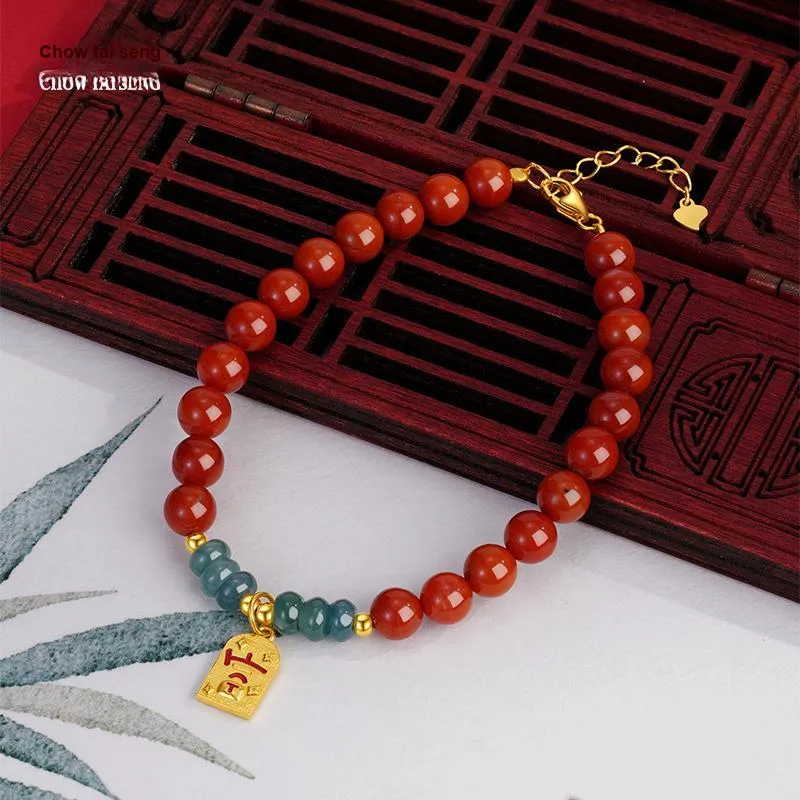 CHOW TAI SENG Southern Red Agate Bracelets Unisex-4