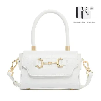 TUCANO PU Portable One Shoulder Crossbody Bag Small Size Women's White