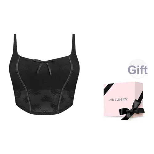 MISS CURIOSITY Бюстгальтер Женский Набор в Коробке Черный Лебедь