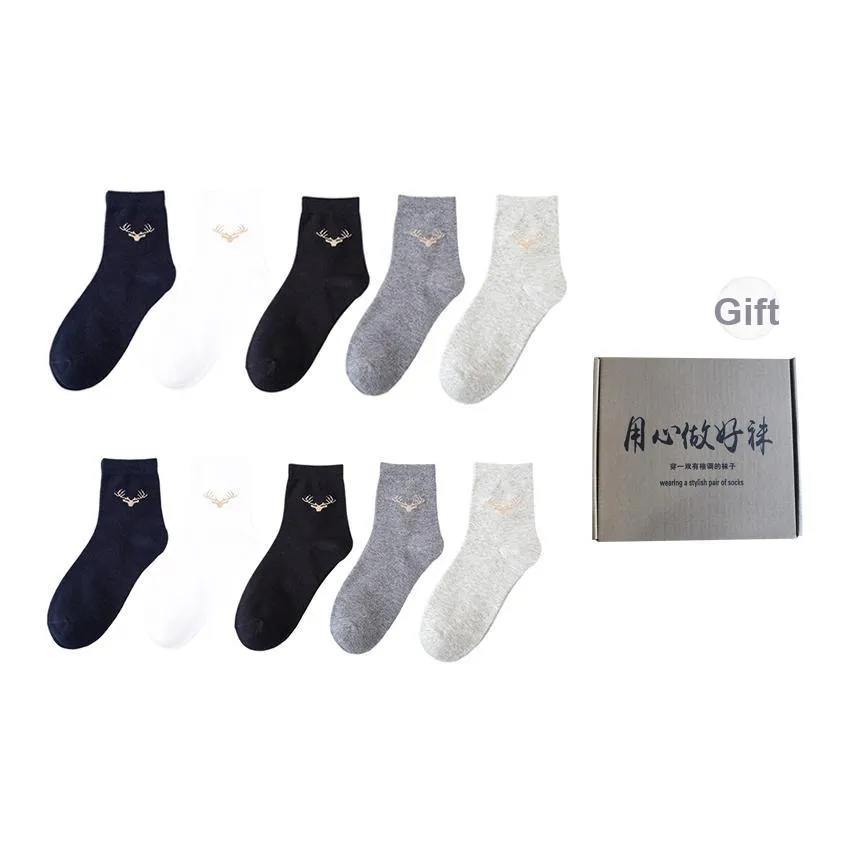 SOIE Mid Calf Socks Men's 10 Pack Mixed Color
