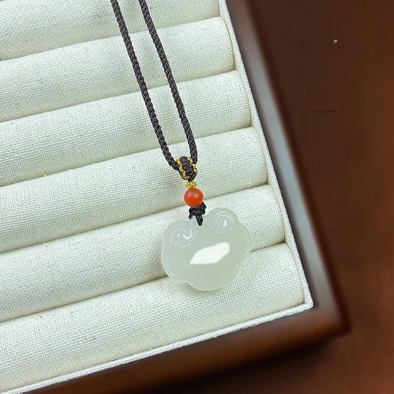 KUNYUYAO Hetian Jade Pendants White Jade Unisex-14