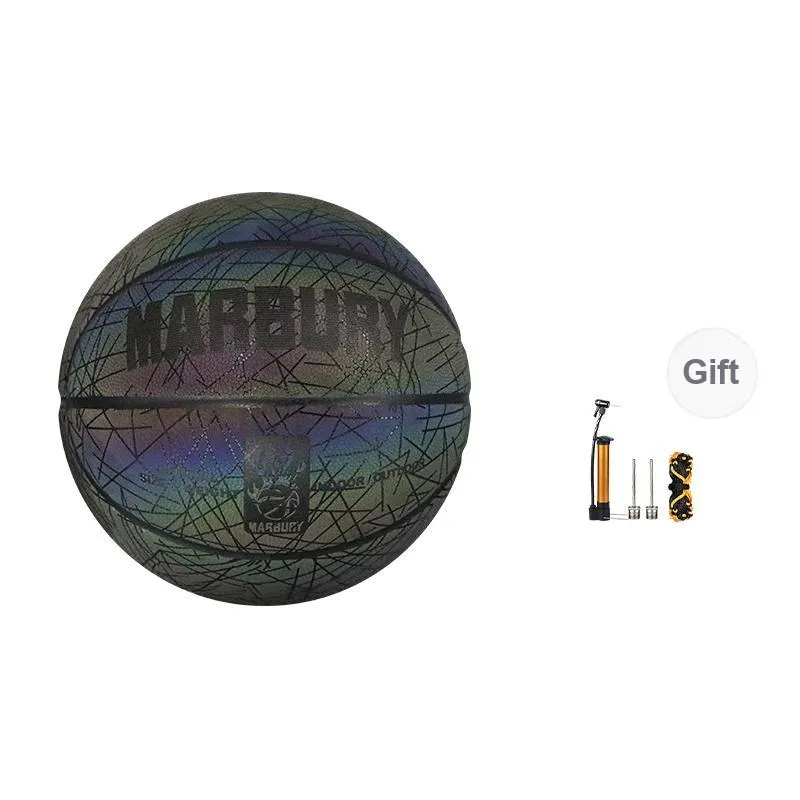 MARBURY Reflective Luminous Series Synthetic Leather Basketball Starry Sky Rainbow Size 7 Training-1