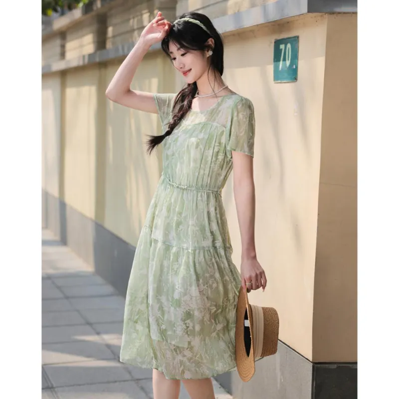 Like The Age Of Water Short Sleeved Dress Women's-3