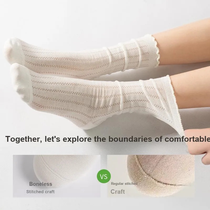 Lan Miao Mid Calf Socks Women's 5 Pack-53