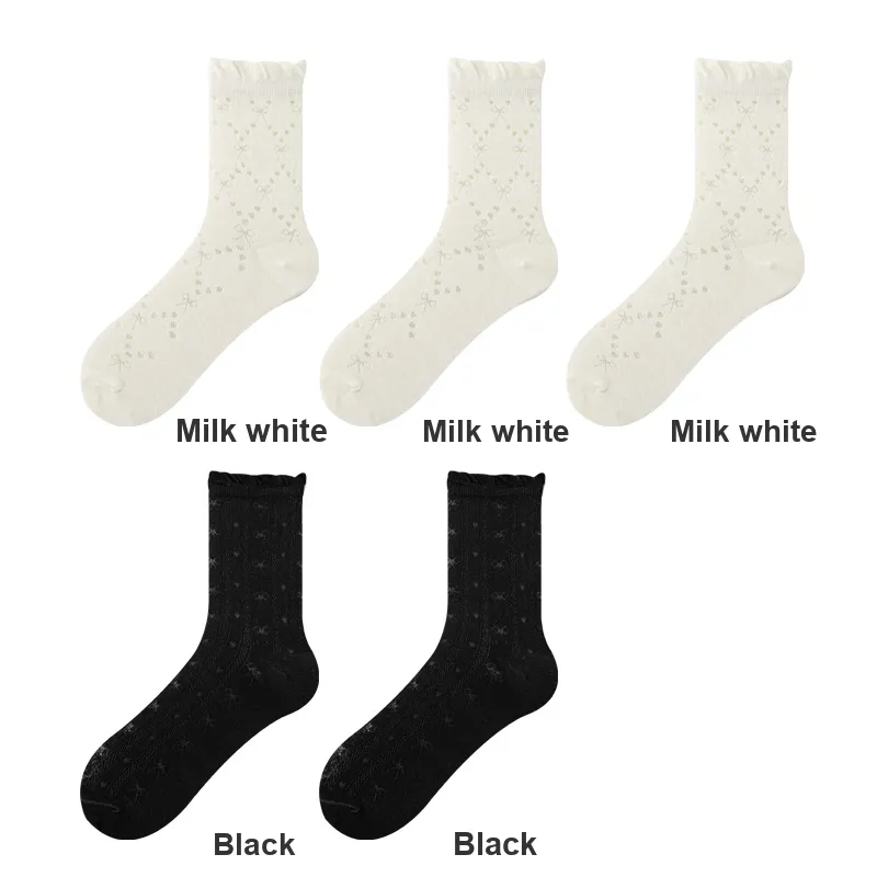 H YXIANG Mid Calf Socks Women's Combo Set-25