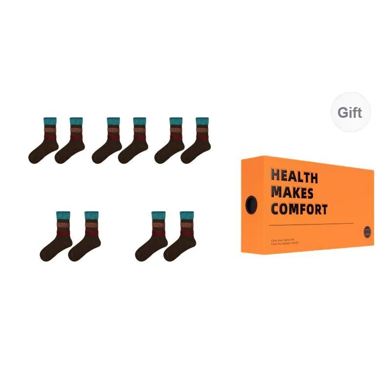 Vine Color Mid Calf Socks Women's 5 Pack-8