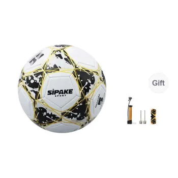 SIPAKESPORT Size 4 5 Size Soccer PVC Machine Stitched Soccer Ball Unisex Black Gold