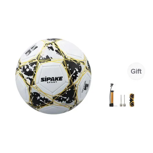 SIPAKESPORT Size 4 5 Size Soccer PVC Machine Stitched Soccer Ball Unisex Black Gold