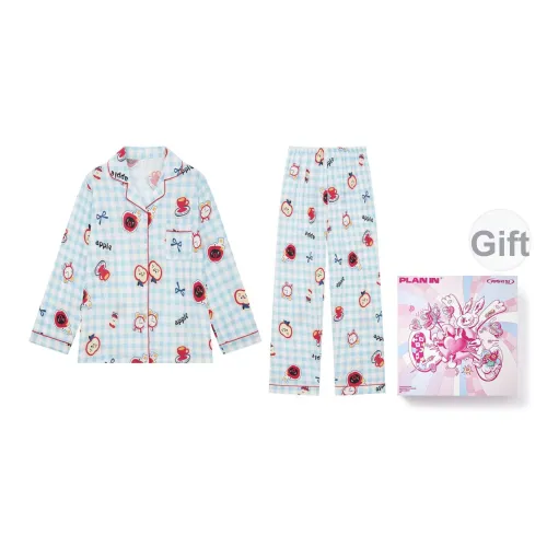 PLAN IN Cute Little Apple Women's Pajama Sets PLAN IN Милый Little Apple Женские Пижамные Комплекты