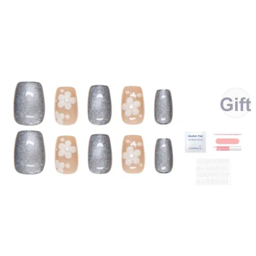 SEVERLAND False Nail Короткий Кошачий глаз Свежий Груша Цветение Jump Цвет