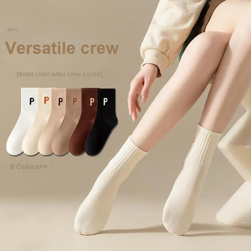 MIIOW Mid-Calf Socks Women's 5 Pack-2